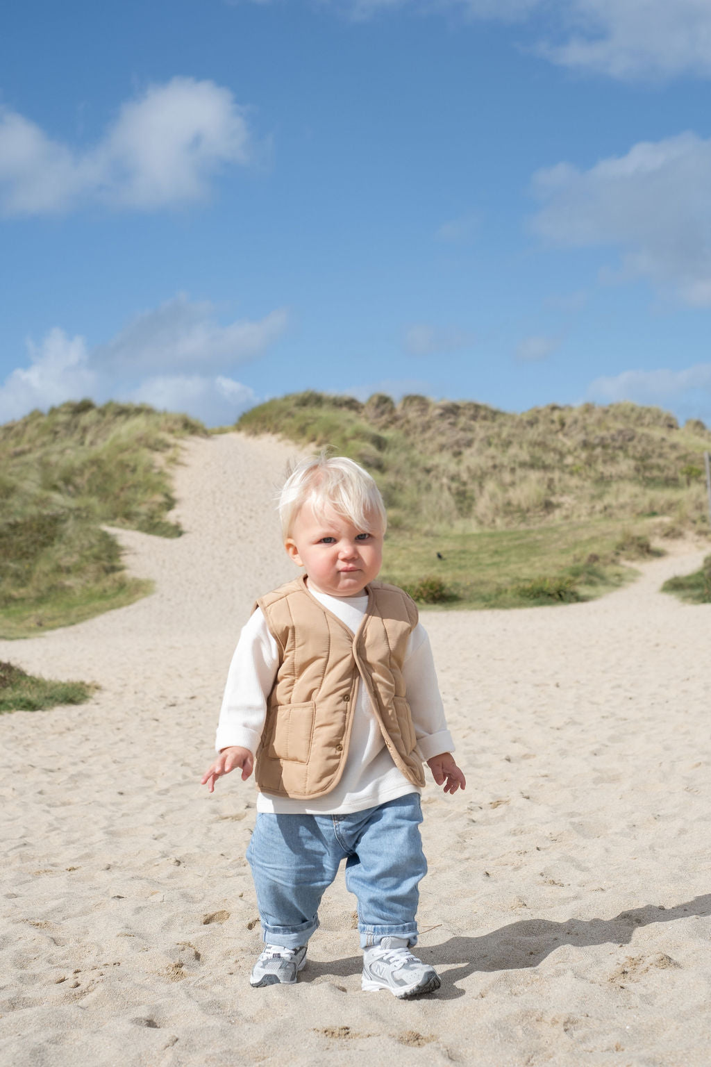 Quilted Gilet in Acorn