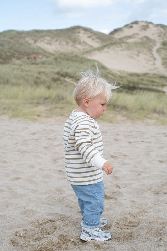 Olive Stripe Sweatshirt
