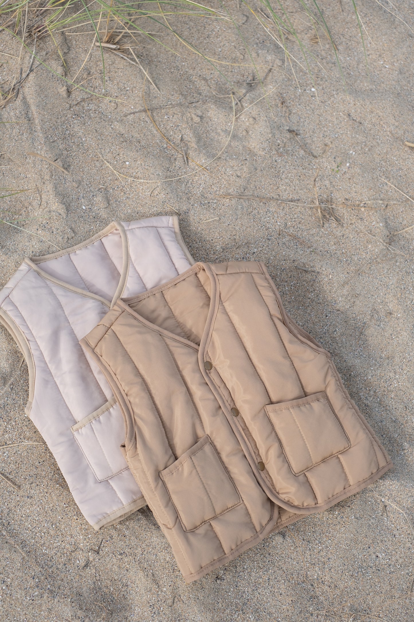 Quilted Gilet in Acorn