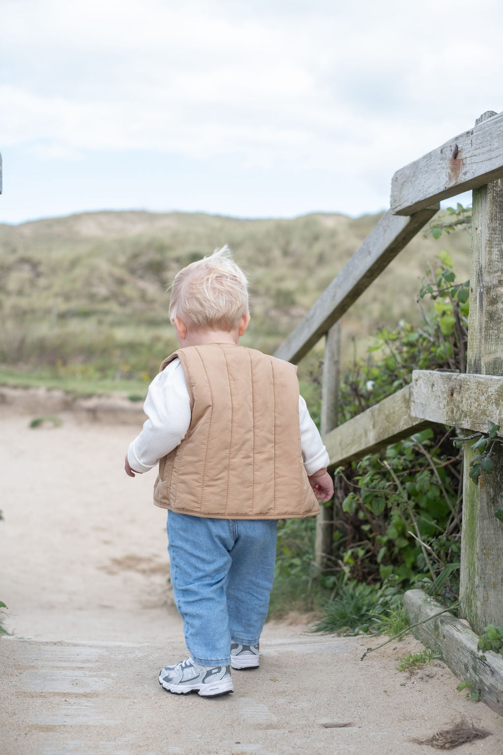 Quilted Gilet in Acorn